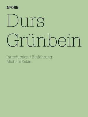cover image of Durs Grünbein